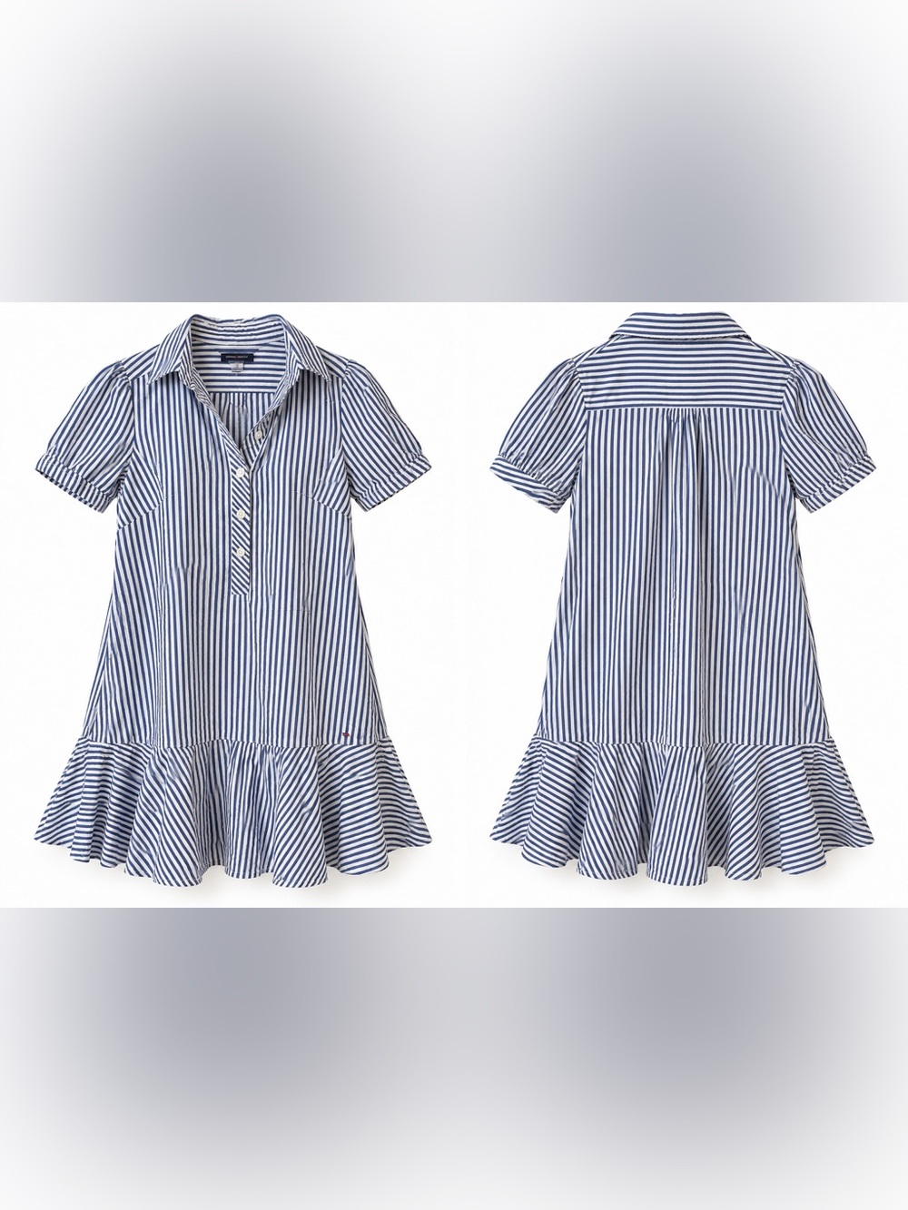 Tommy Hilfiger Blue & White Striped Shirt Dress – Size 6